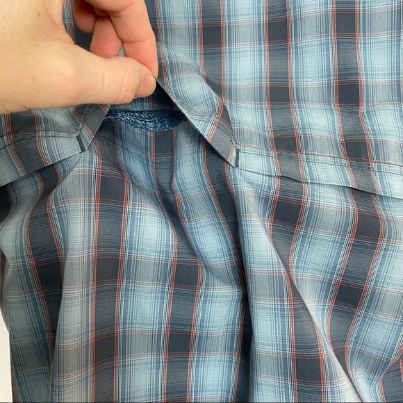 Carhartt Force Mens Shirt Small Relaxed Fit Plaid Vented Short Sleeve Button Up - Picture 6 of 8